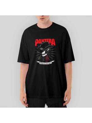 Crows Gate Pantera Cowboys Oversize Siyah Tişört