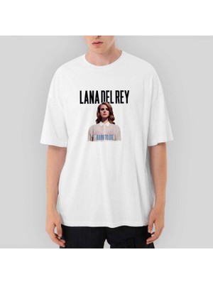 Crows Gate Lana Del Rey Born To Die Oversize Beyaz Tişört
