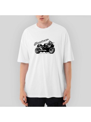 Crows Gate Suzuki Hayabusa Oversize Beyaz Tişört