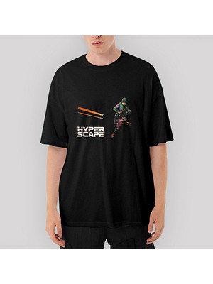 Crows Gate Hyper Scape Javi Oversize Siyah Tişört