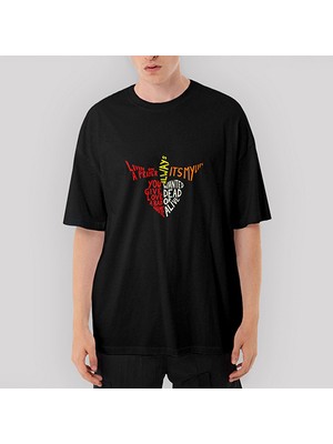 Crows Gate Bon Jovi Songs In Hearth Oversize Siyah Tişört