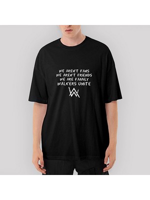 Crows Gate Alan Walker We Are Family Oversize Siyah Tişört