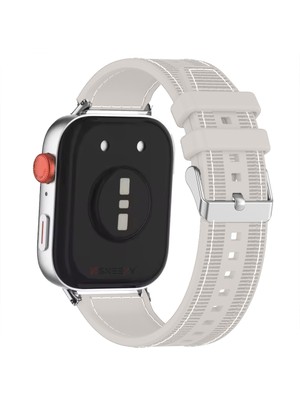 Sneezy Redmi Watch 5 Active Redmi 5 Lite Uyumlu Kordon Dikiş Desenli Dokuma Silikon Kordon