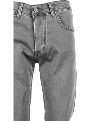 V538 Erkek Slim Likralı Jean Pantolon Tom Gri