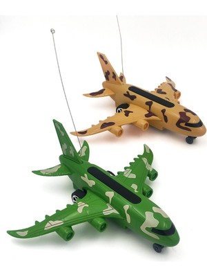 Duman Uzaktan Kumandalı Askeri Uçak 2 Fonksiyonlu - Mavi Su Dünyası