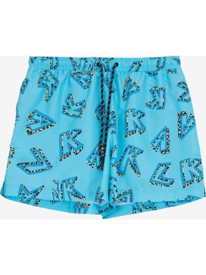 Karl Lagerfeld Su Yeşili Erkek Şort Mayo 241M2212R35