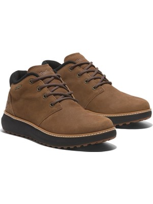 Timberland Deri Kızıl Kahve Erkek Günlük Ayakkabı Hudson Road Mıd Lace Up Gtx Chukka