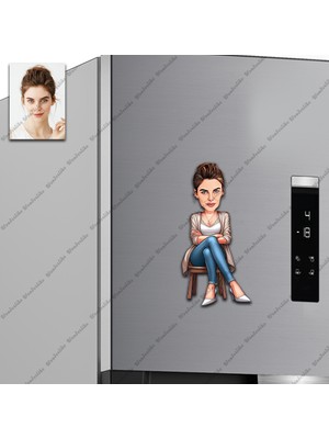 Tek Kişilik Bayan Tasarımlı Buzdolabı Magneti/resim Gönder Magnet Olsun