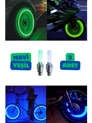 2 Farklı Renk Hareket Sensörlü Tekerlek Sibop Işık Araba Motorsiklet Bisiklet Aydınlatıcı LED Lamba