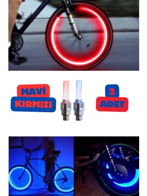 Vekorr 2 Farklı Renk Hareket Sensörlü Tekerlek Sibop Işık Araba Motorsiklet Bisiklet Aydınlatıcı LED Lamba