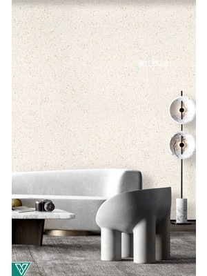 Isı ve Ses Yalıtımlı Sürülen Altın Mineral Taşlı Beyaz Duvar Kağıdı -W11-PLUS1-5KG-16,5M²