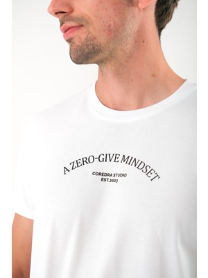 Coredra Zero Give Regular Fit T-Shirt Erkek - Beyaz