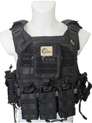 KTM Kuyak-Ata® Hücum Yeleği,model-2, Siyah Renk