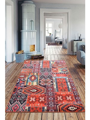 Chilai Home Patchwork Dekoratif Halı Djt Yıkanabilir, Kaymaz Taban, Halı Modern 80 x 150