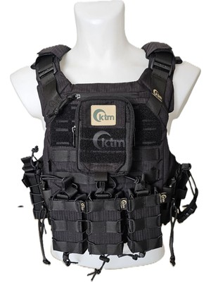 KTM Kuyak-Ata® Hücum Yeleği,model-1, Siyah Renk