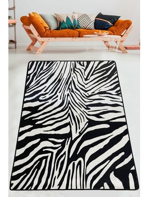 Chilai Home Zebra Dekoratif Halı Djt Yıkanabilir, Kaymaz Taban, Halı Modern 80 x 120