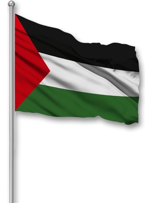 Bilsan Bayrak Filistin Ülke Bayrağı 1. Kalite Raşel Kumaş 400x600 Cm