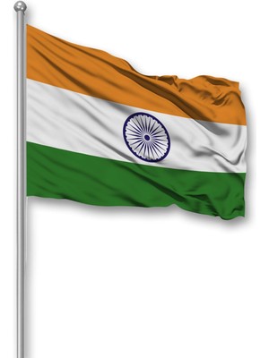 Bilsan Bayrak Hindistan Ülke Bayrağı 1. Kalite Raşel Kumaş 100x150 Cm