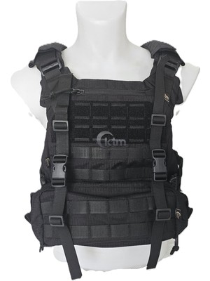 KTM Kuyak-Ata® Makinalı Tüfek Hücum Yeleği, Siyah Kamuflaj