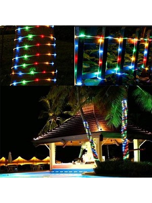 10M 100 LED Solar LED Işık Rgb