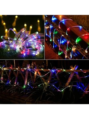 10M 100 LED Solar LED Işık Rgb