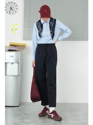 Önü Dikiş Detaylı Pantolon Koyu Lacivert