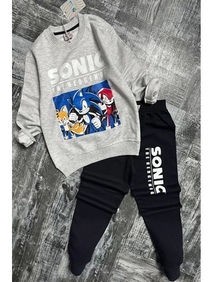 Koçak Kids Yeni Sezon Sonic Desenli Gri Renk Erkek Çocuk Eşofman Takım