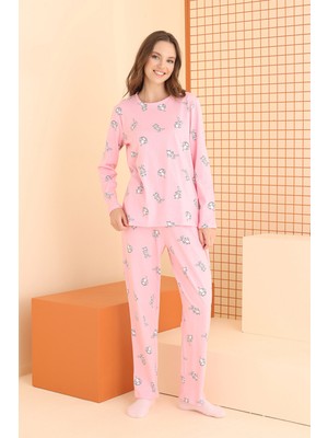 Tavşan Baskılı Pijama Takım 68076