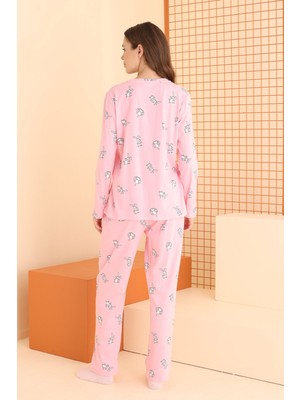 Tavşan Baskılı Pijama Takım 68076