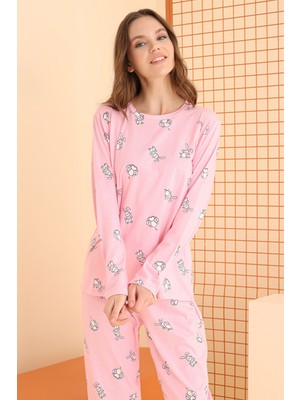 Tavşan Baskılı Pijama Takım 68076