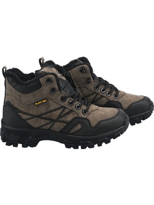 Sia Çanta Boot's Bağçıklı Nubuk Deri  Ortapedik  & Anatomik Sağlam Kaymaz Tabanlı Uzun Konçlu Içi Kürklü Nefes Alan Çocuk  Bot