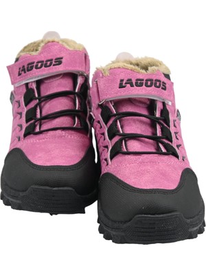 Sia Çanta Boot's Bağçıklı Nubuk Deri  Ortapedik  & Anatomik Sağlam Kaymaz Tabanlı Uzun Konçlu Içi Kürklü Nefes Alan Çocuk  Bot