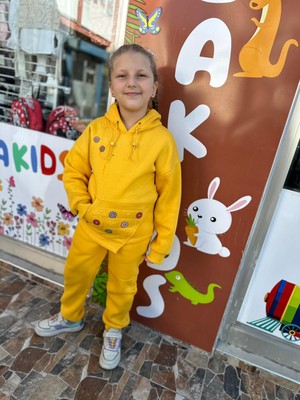 8-14 Yaş 3 Iplik Kız Çocuk Eşofman Takımı