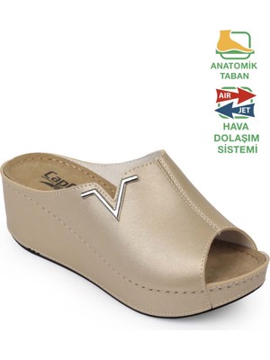 Capone Outfitters Kailey 6145 Kadın Dolgu Topuklu V Toka Terlik