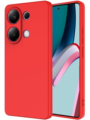 ZORE Xiaomi Redmi Note 13 Pro 4g Kılıf Zore Mara Laaakan Kapak-Kırmızı