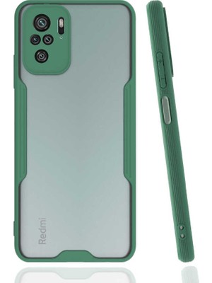 ZORE Xiaomi Redmi Note 10S Kılıf Zore Parfe Kapak-Koyu Yeşil