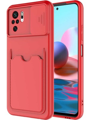 ZORE Xiaomi Redmi Note 10 Kılıf ​zore Kartix Kapak-Kırmızı