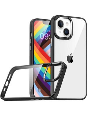 ZORE Apple iPhone 14 Plus Kılıf Zore Flora Kapak-Siyah