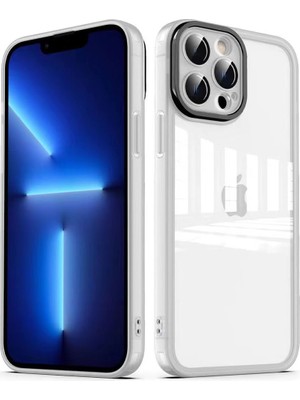 ZORE Apple iPhone 13 Pro Max Kılıf Kamera Korumalı Transparan Zore Post Kapak-Renksiz