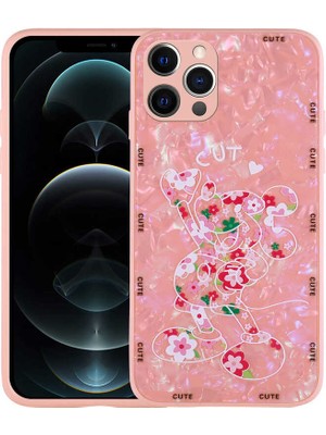 ZORE Apple iPhone 12 Pro Kılıf Desenli Sert Silikon Zore Mumila Kapak-Pink Mouse