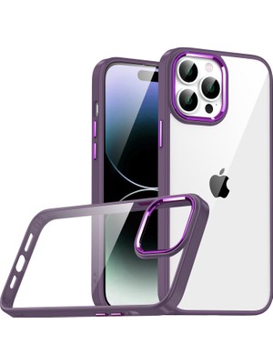 ZORE Apple iPhone 14 Pro Kılıf Zore Flora Kapak-Derin Mor