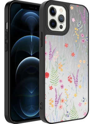 ZORE Apple iPhone 12 Pro Kılıf Aynalı Desenli Kamera Korumalı Parlak Zore Mirror Kapak-Dallar