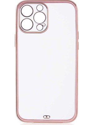 ZORE Apple iPhone 13 Pro Uyumlu Zore Voit Clear Kapak-Pembe
