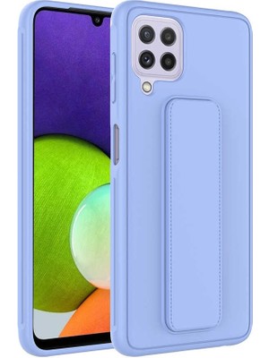 ZORE Galaxy M32 Kılıf Zore Qstand Kapak-Lila