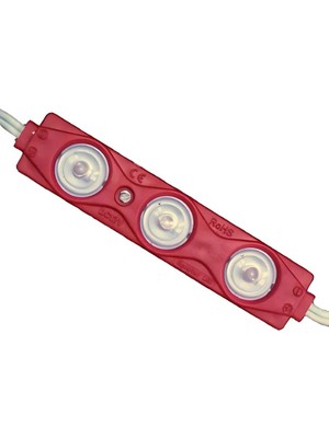 Rohs 3 Lensli Modül Led Kırmızı 12 Volt 1.2 Watt 2835 ( 10 Adet )