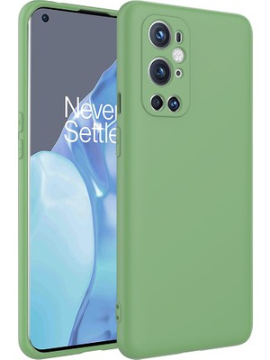 ZORE One Plus 9 Pro Kılıf Zore Mara Laaakan Kapak-Açık Yeşil