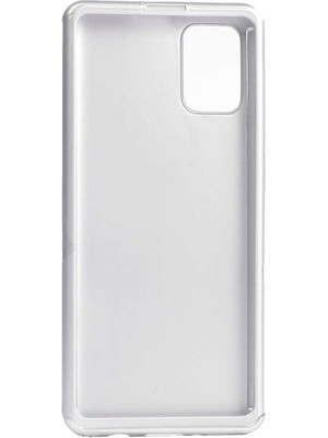ZORE Galaxy A71 Kılıf Zore 360 3 Parçalı Rubber Kapak-Gri