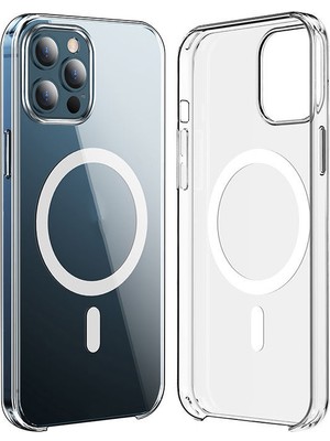 ZORE Apple iPhone 15 Pro Max Uyumlu Zore Wireless Şarj Özellikli Şeffaf Orjin Kapak-Renksiz