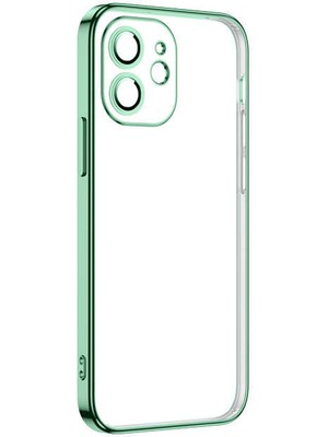 ZORE Apple iPhone 12 Kılıf Zore Krep Kapak-Açık Yeşil