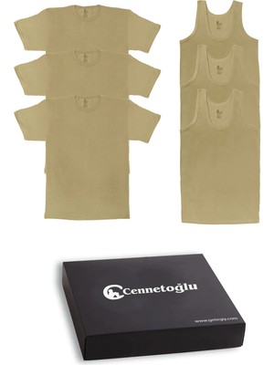 Asker Set Atlet Külot Fanila Atlet Boxer 6'lı Iç Çamaşır Takımı Özel Hijyenik Ambalaj Kutusunda